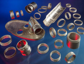 Examples of catalytic converter wire mesh seals