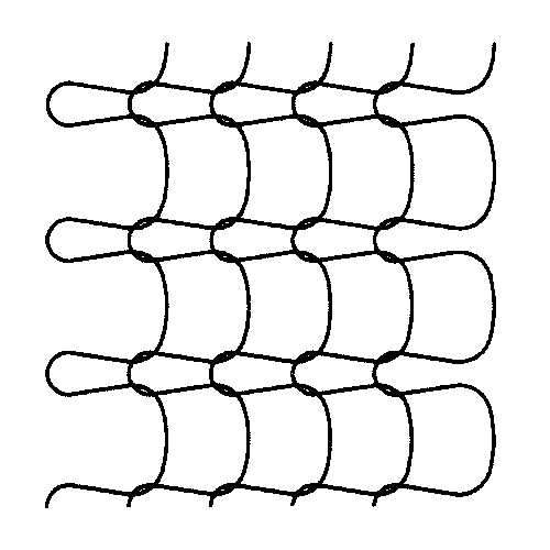 diagram of standard mesh stitches